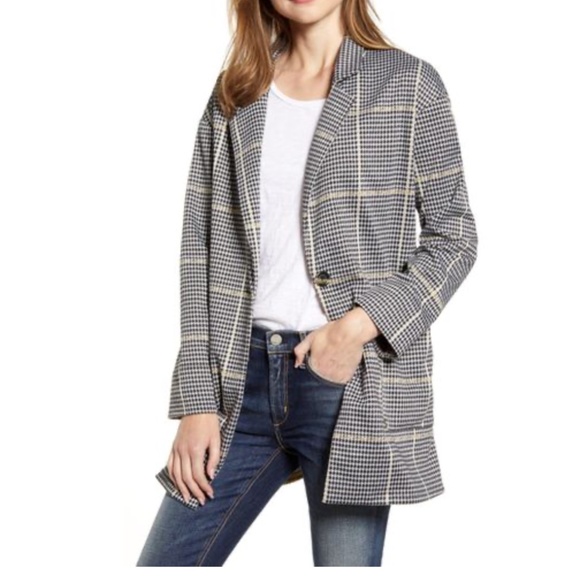Sanctuary Jackets & Blazers - NWT Sanctuary plaid city oversize knit blazer